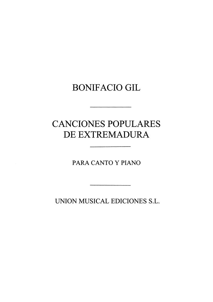 Canciones Populares De Extremadura